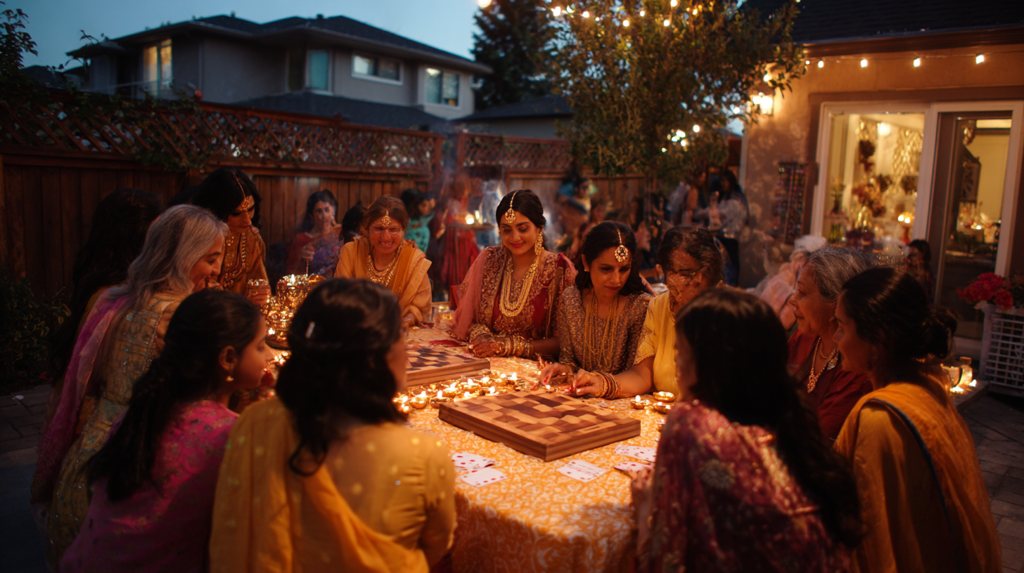 Happy family celebrating Diwali