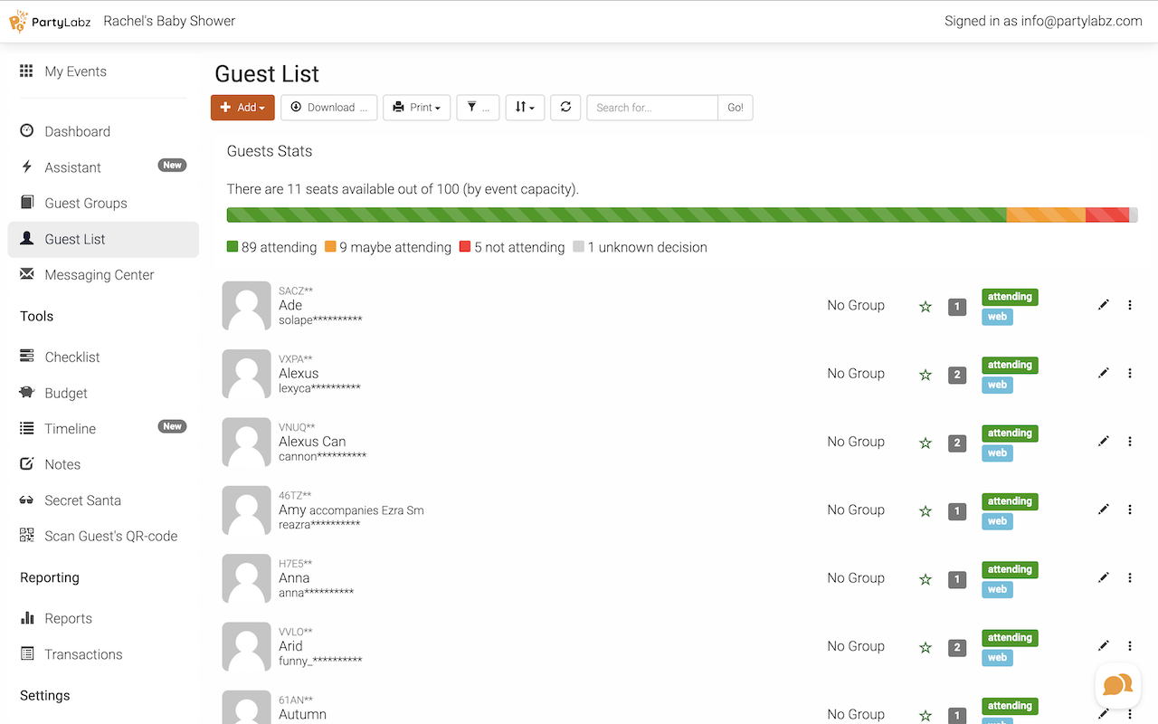 How Online Invitation Look, part 1