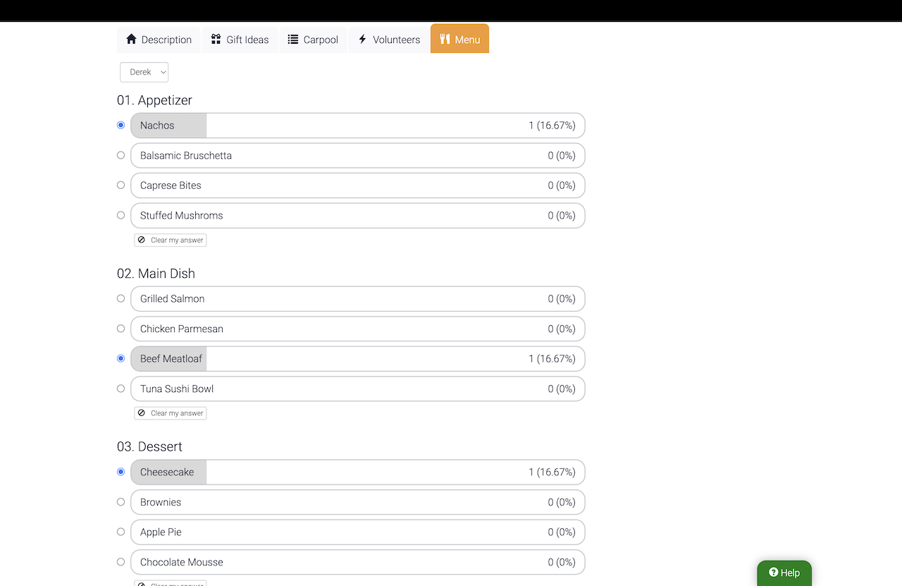 Polls guest view